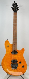 Chitarra elettrica EVH Wolfgang Standard QM Trans Amber fori collo spogliato