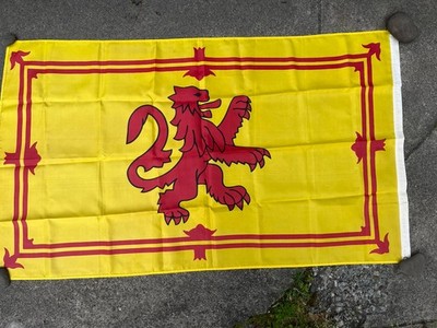 Vintage Large Royal Banner Of Scotland Lion Rampant Nylon Flag  60 x35 