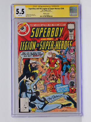 Superboy & Legion Superheroes #246 1978 Whitman Var. CGC 5.5 Signature JoeStaton