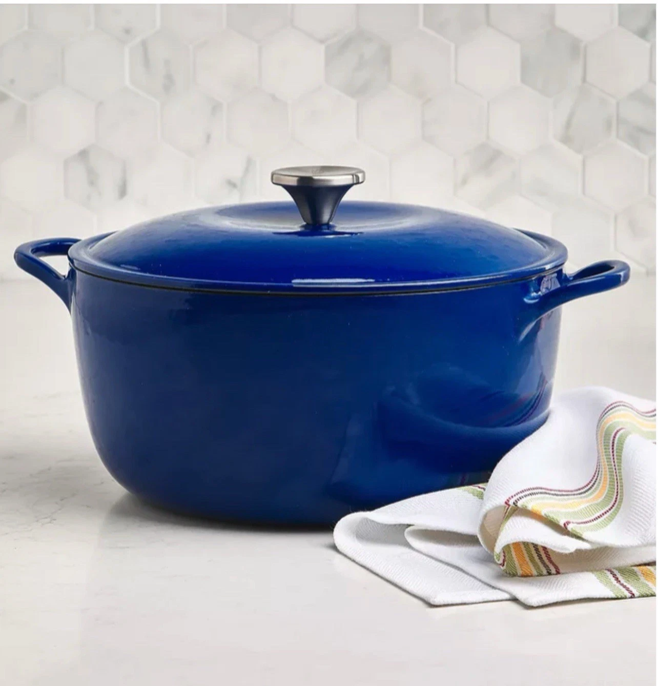 The Cellar Enameled Cast Iron 6-Qt. Round Dutch Oven