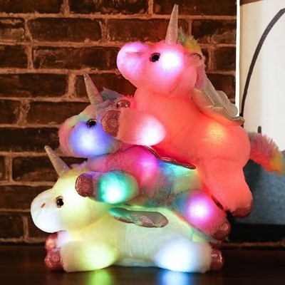 LED Light-Up Rainbow Unicorn Stuffed Animal