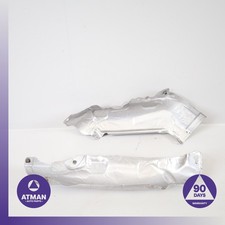 BMW G30 M550i 4.4L V8 Rear Left & Right Exhaust Muffler Heat Shield Set OEM