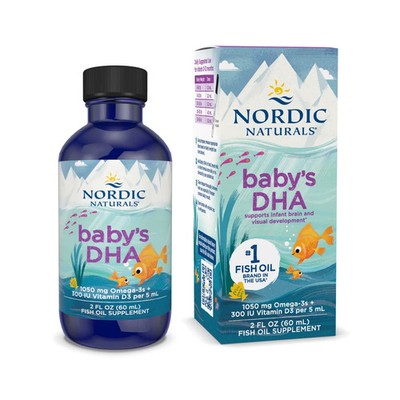 Nordic Naturals Baby's DHA Liquid - Omegas, Vitamin A & D3 for Development, 2 oz