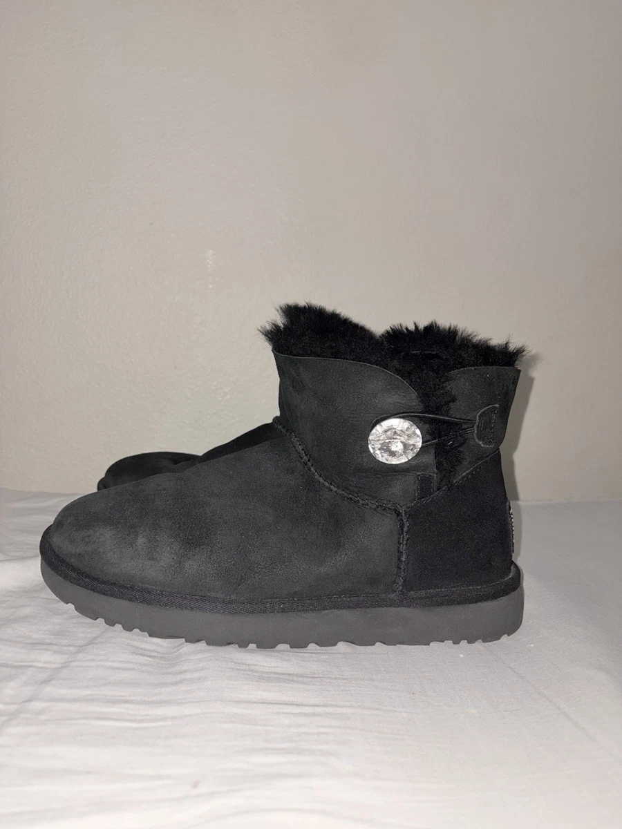 UGG Australia Bailey Button Bling Black Boots for Women for sale