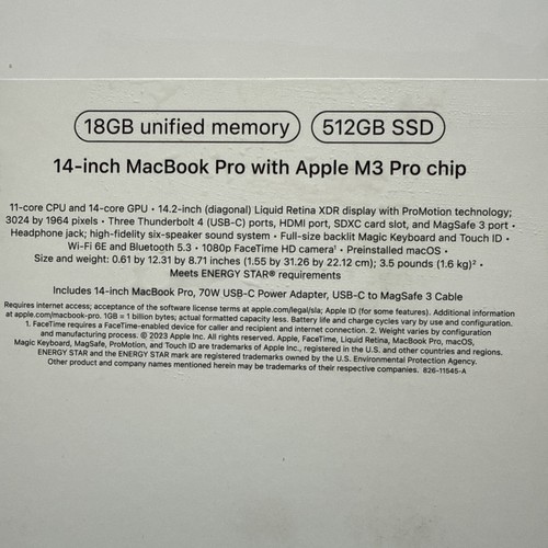 BOX ONLY MacBook Pro 14inch Apple M4 Pro. BOX ONLY - Picture 4 of 5
