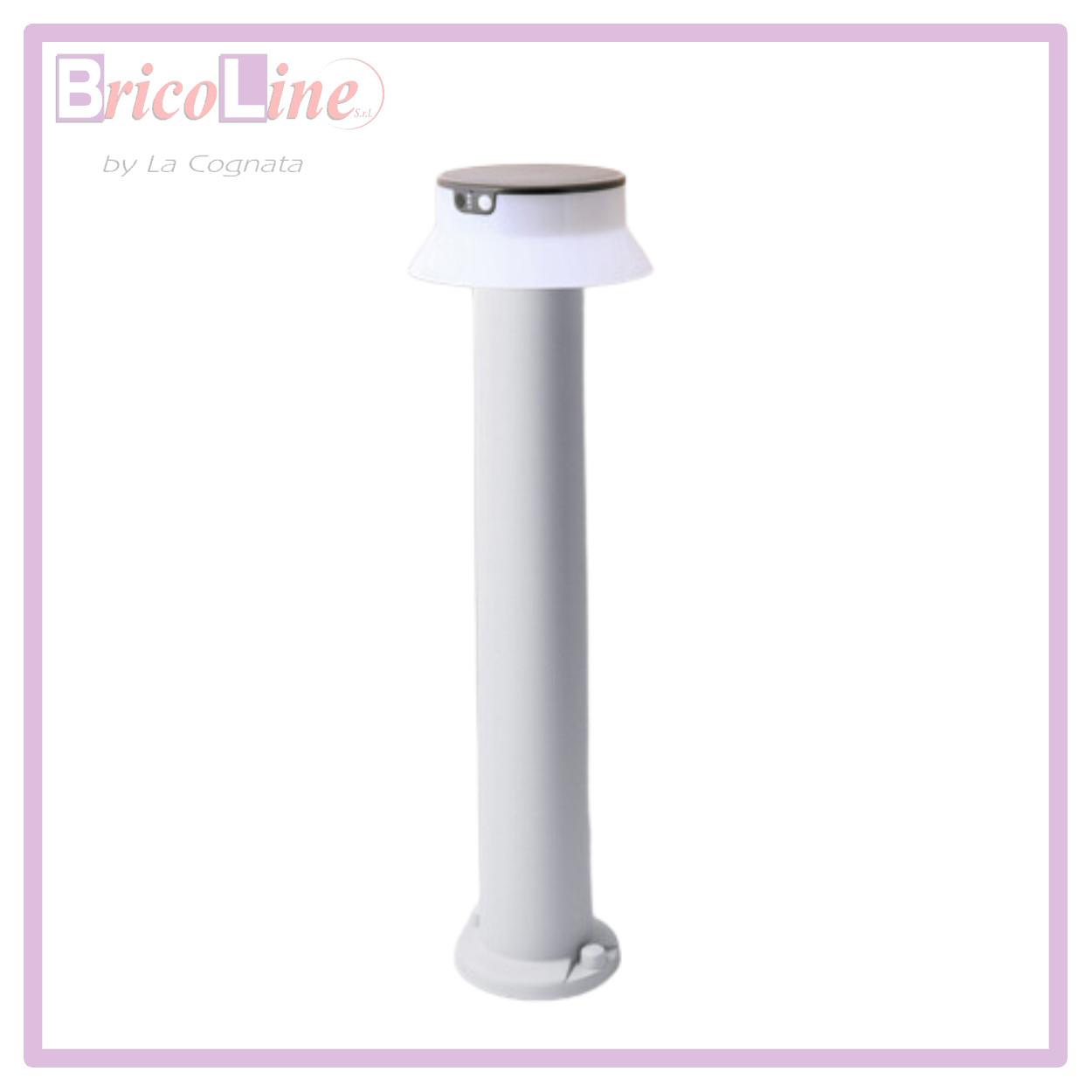 PALETTO LUCE GIARDINO FELICE 800 BIANCO SOLAR LED 2W CM.22X15,5X73 FUMAGALLI