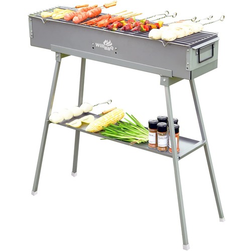 Charcoal Grills Commercial Quality Portable Multiple Size Hibachi BBQ Lamb Sk...