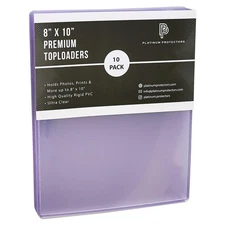 8x10 Toploaders (10-Count) Premium Photo Plastic Rigid Holders for Documents ...
