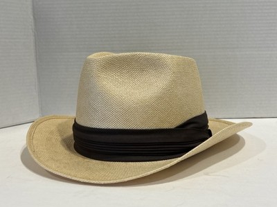 VTG American Hat Company Straw Fedora Para Panama Size 7 Houston Texas