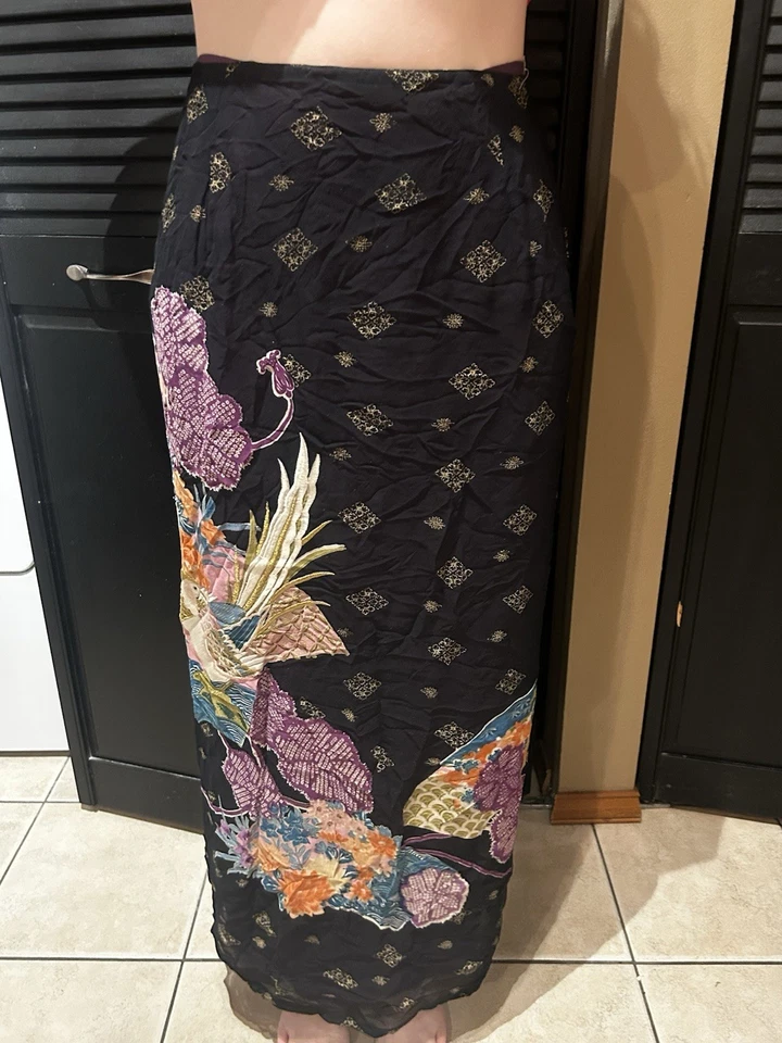 Falda envolvente bordada Free People vintage nueva con etiquetas talla 3 Foto 3 de 4