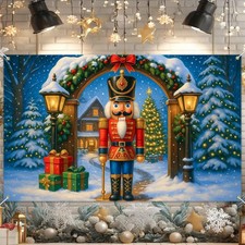HOMETITUTE Christmas Nutcracker Banner 71 43 Inch, Decor Banner 1