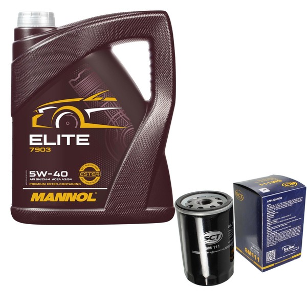 Inspektionspaket 5L Mannol 5W-40 FüR VW Golf V 1.6 Audi A3 A4 Skoda Octavia II-image