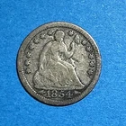 1854 Arrows Seated Liberty Half Dime Circ (HD724)
