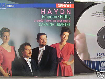 Haydn- String Quartets Op.76 1-3- Carmina Quartet- DENON USA 1994 WIE NEU