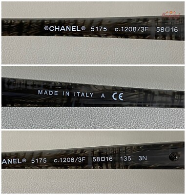 Authentic CHANEL Black/Gray Lace Frame Gray Lenses Rectangle Sunglasses 5175 Authentic CHANEL Black/Gray Lace Frame Gray Lenses Rectangle  main image 4