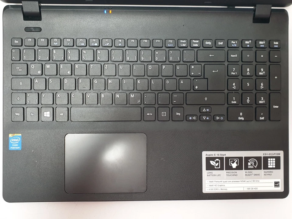 Acer Aspire E15 Start 256GB SSD 8GB Notebook Laptop Win. 10 15.6" DVD HDMI - Bild 3 von 4