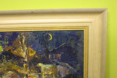 Pintura al óleo cuadro sobre lienzo paisaje B. Yephyxa *6027 - Imagen 3 de 11