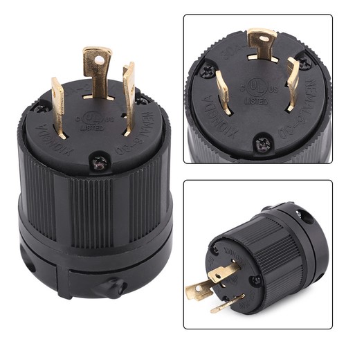 Conector de enchufe eléctrico macho con bloqueo de de 3 polos NEMA L6-30P 250V |