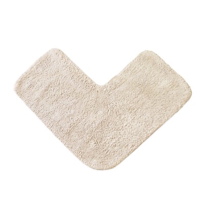 Eck-Duschmatte 70 x 35 cm - 100% Baumwolle L-Form Badematte supersoft, saugfähig