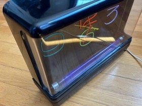 vtg 1988 Gemini Display Nuon neon CLOCK retro blacklight 1980s lamp man cave bar