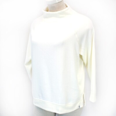 TALBOTS Plus Ivory Mock Neck Fleece Pullover TOP SWEATSHIRT 0X Petite