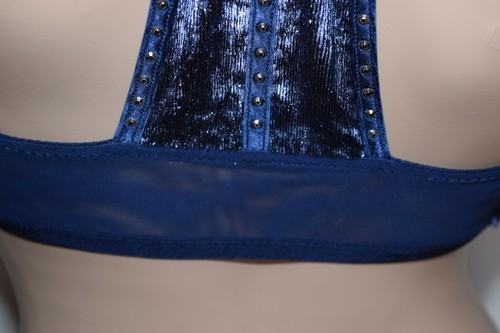 Victoria's Secret Very Sexy Push-Up Studded Racerback Blue Bra Size 32DD - Picture 6 of 7