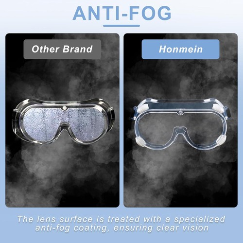 2Pack Safety Goggles, AntiFog Lab Goggles, Over Glasses Safety
