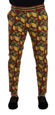 Dolce & Gabbana Elegant Multicolor Tapered Pants for Men's Men Authentic