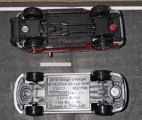 Lot Of 2 Matchbox Dodge Ram El Segundo Fire & Dodge Charger Unmarked New NLFFP - Picture 12 of 12