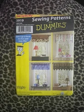 Uncut Simplicity 3919 Sewing For Dummies Curtain Valance pattern