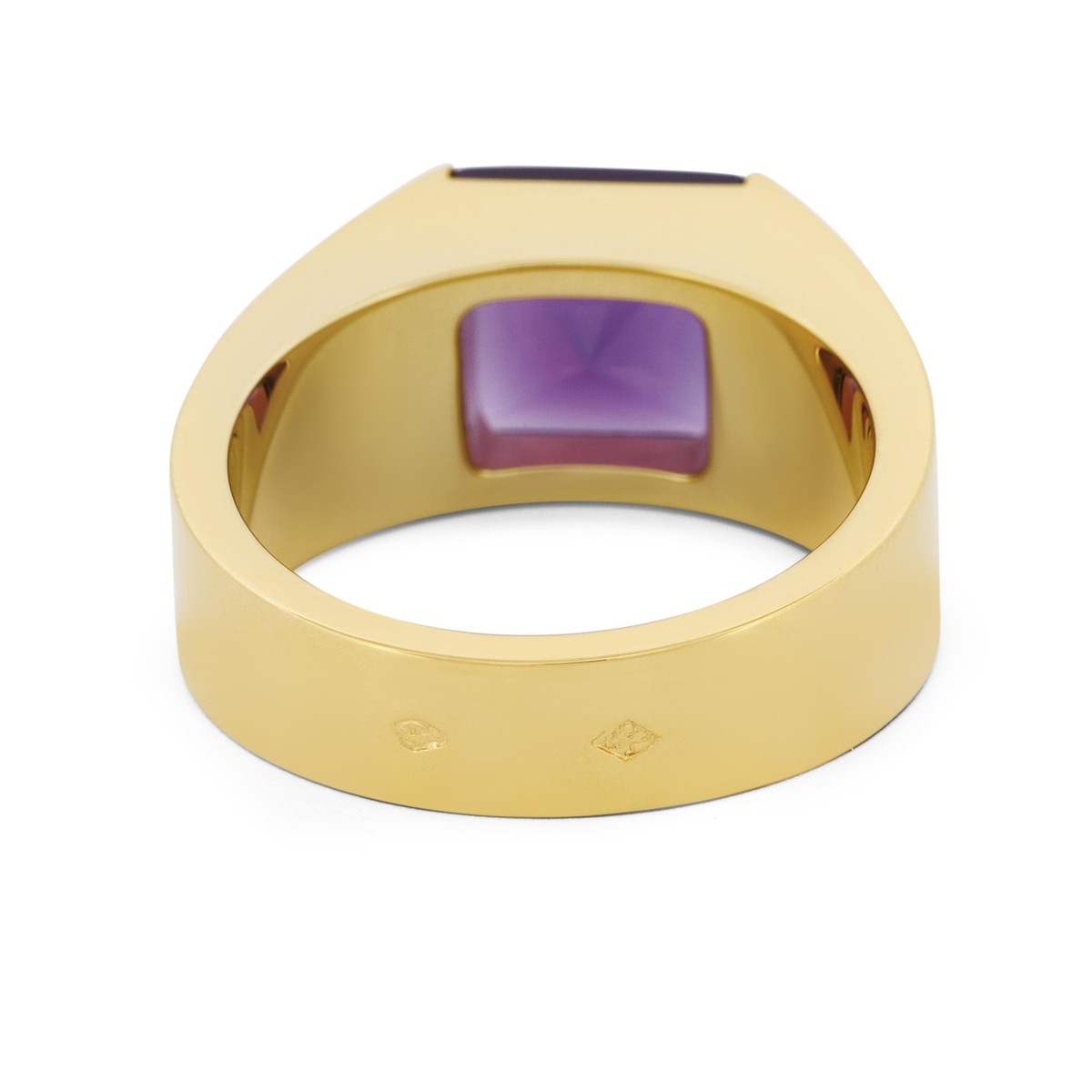 Cartier Tank Ring in 18k Yellow Gold with Amethyst Box