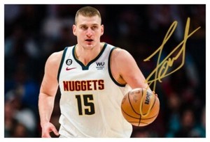 Photo Dédicacée De Nikola Jokic (Denver Nuggets) - Format 8x10, Authentifiée Beckett BAS - Finals NBA
