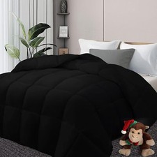 DOWNCOOL Comforters King Size, Duvet Insert,Black All Season Duvet, Lightweight