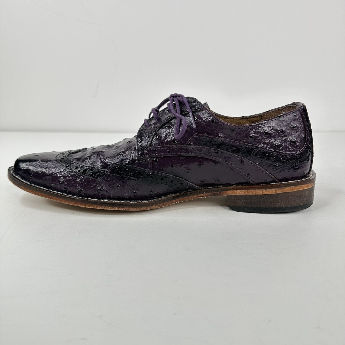 Stacy Adams Burgundy Leather Ostrich Embossed Wingtips Men’s Size 10 D Oxford Amazon.com | Stacy Adams Trubiano Men main image 4