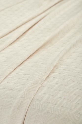 100% Cotton Thermal Basket Weave All Season Blanket Luxury Solid Sofa Bed Throw - Picture 61 of 147