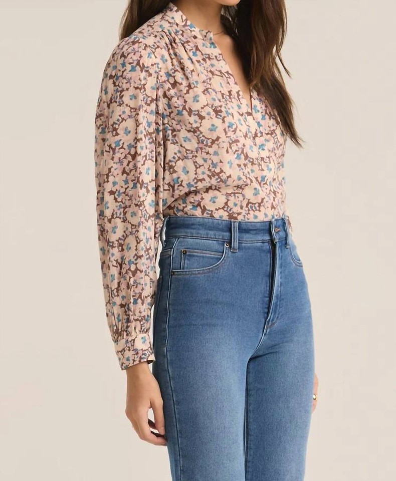 Z Supply esme la paz floral blouse in Latte size S eBay