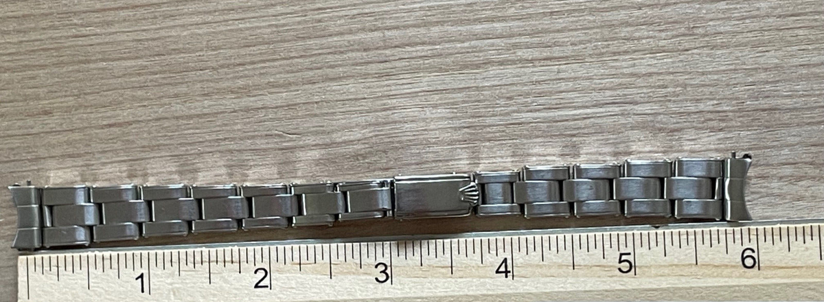 Vintage 1968 Rolex 7204 Watch Bracelet Rivet Link 13mm with 66 End