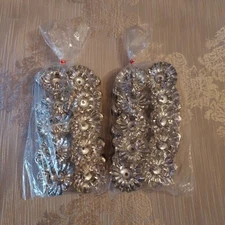 Vintage European Metal Silver CANDLE HOLDER CLIPS for Christmas Tree BEAUTIFUL