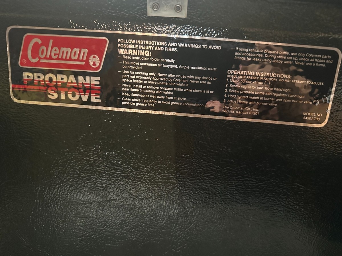 Vintage 1993 Coleman Model 5430A700 Dual 2 Burner Green Propane