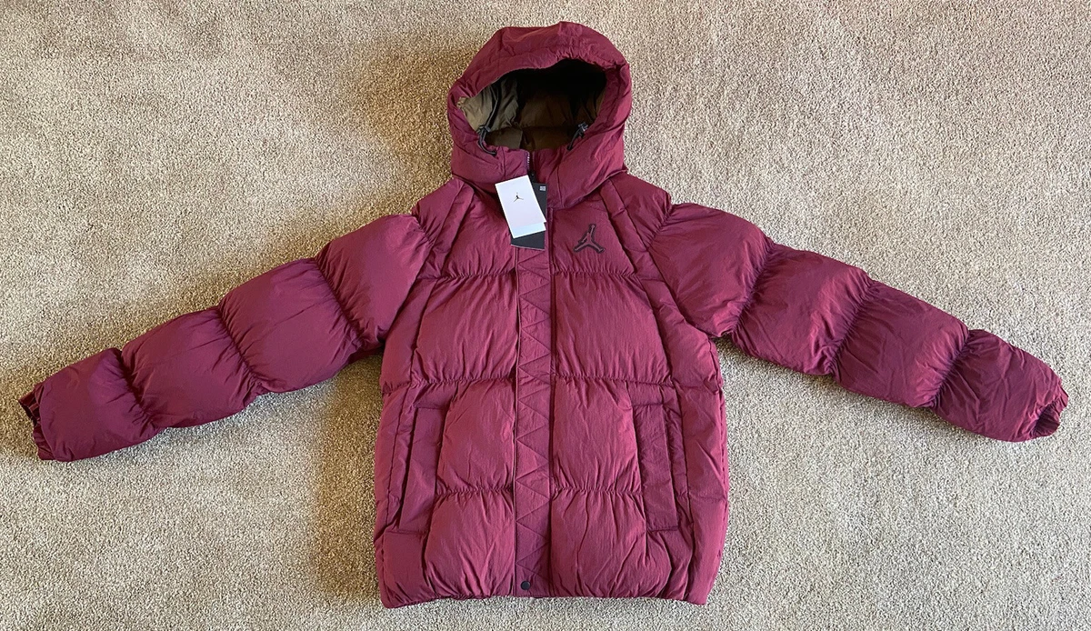 Jordan Essential Puffer Coat Jacket Cherrywood Red DQ7348 680 S XL