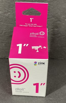 Zink 1 inch zRoll Ink Acid Free Permanent Adhesive Package Printer
