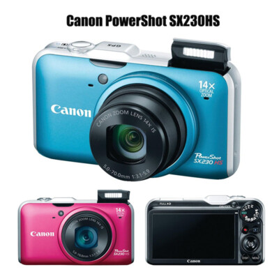Canon Powershot SX230HS 14x Optical Zoom Digital Camera 100%  Working