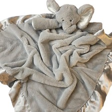 38" Bearington Baby Collection HUGE Elephant Security Blanket Lovey Plush Satin