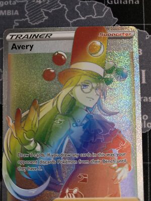avery rainbow pokemon card Rare Pet Custom pokemon SWSH06 Pokemon TCG: Chilling Reign 211/198