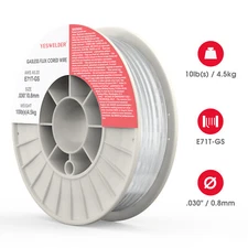 Flux Core Gasless Mig Wire, Mild Steel-E71TGS .030" 0.8mm-10 Lbs Spool