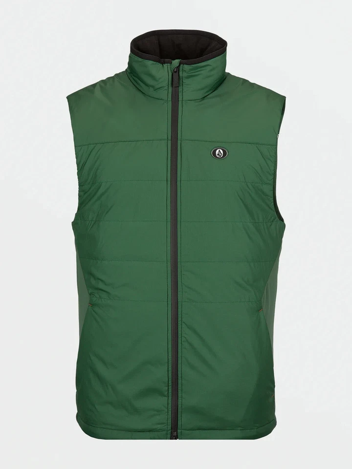 NWT MENS VOLCOM UTILITY PUFF SNOWBOARD VEST $260 L Military LAVALAN INSULATED - Image 2 of 4