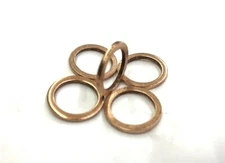 5 X COPPER DIESEL PETROL Injector Washer SEALING 12MM X 16MM X 1.5MM UK