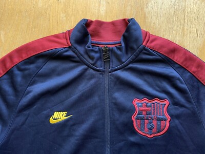 BARCELONA AUTHENTIC N98 FOOTBALL SOCCER TRACK TOP JACKET