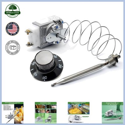 Professional Deep Fryer Thermostat, Stainless Steel, 200-400F Temperature