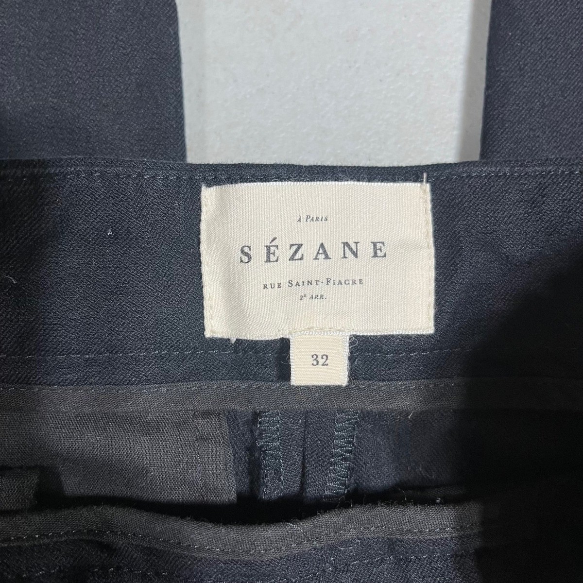 Sezane Trousers Black High Rise Slim Tapered Leg Pants Womens 0 Capsule Classic View 6